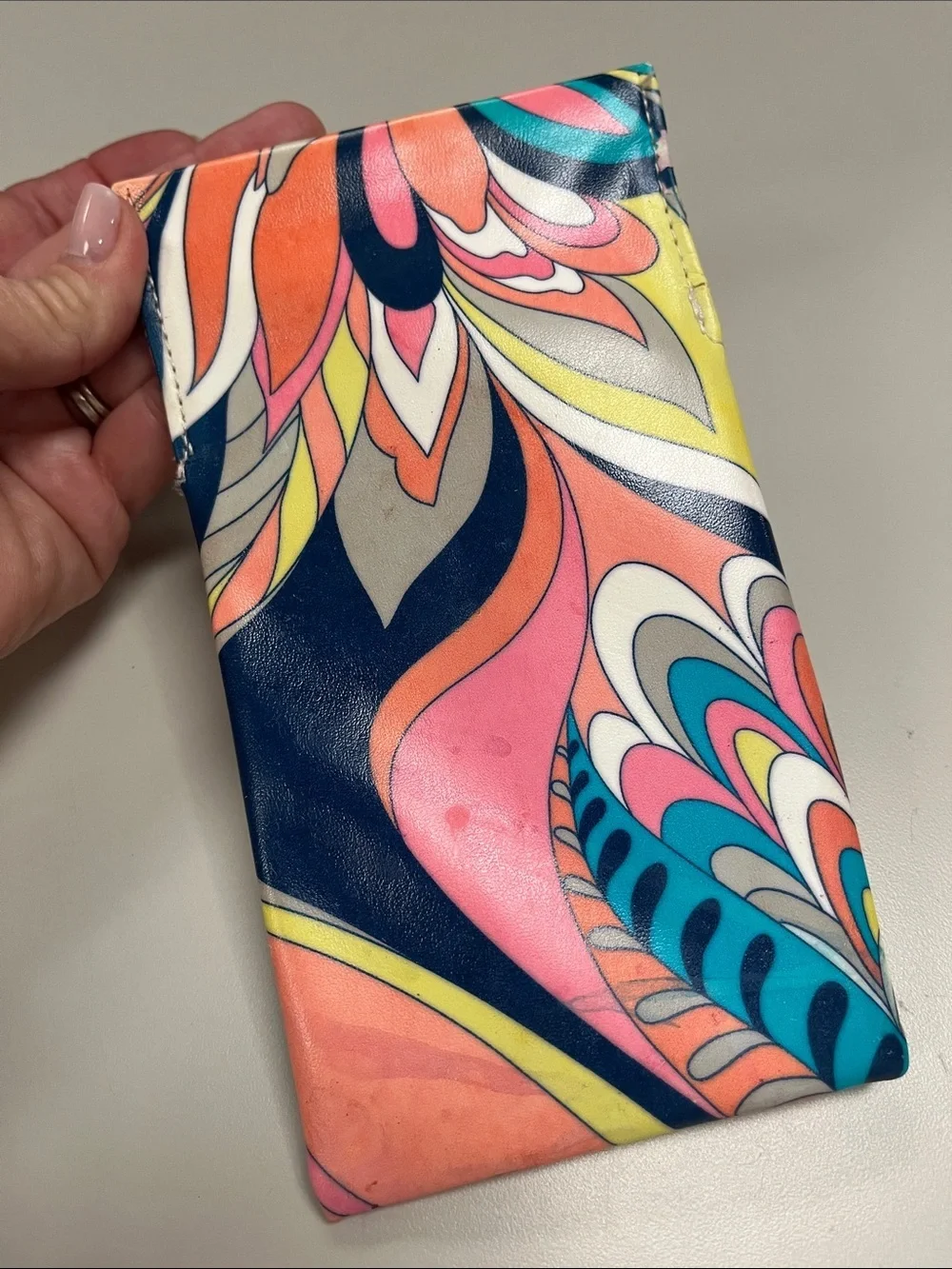 Trina Turk Multicolor Floral Print Soft Glasses Case